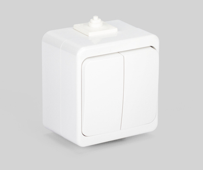 Çelës sipërfaqësor Montis WNT-2S, 10A 250V, IP44, i bardhë