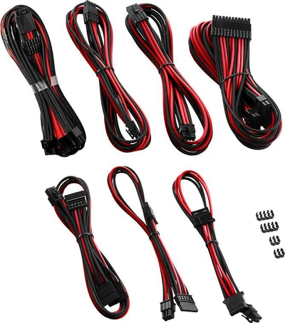 Set kabllosh CableMod C-Series PRO ModMesh 12VHPWR për Corsair RM RMi RMx, PCIe 5.0, i zi me të kuqe