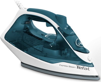 Hekur me avull Tefal Express Steam FV2839E0, 40 g/min, kabllo 1.9 m, i bardhë me blu
