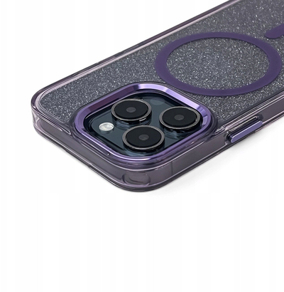 Футрола за телефон Wozinsky Glitter со MagSafe, Samsung Galaxy S25, виолетова со сјај