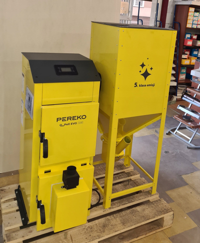 Котел на пелети Pereko QmPell EVO, 12kW, до 160m², сив