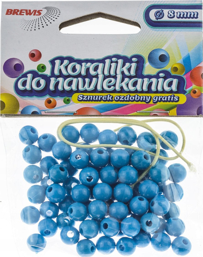 Rruaza dekorative Brewis K8 7, 8mm, paketim 16g, blu