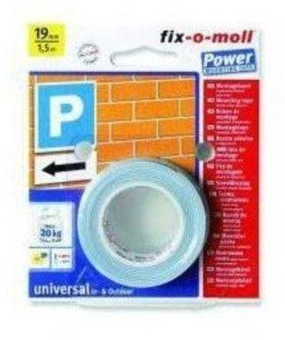 Shirit montues FIX-O-MOLL Mounting, 1.5 m, 19 mm, i zi