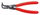 Pincë për segere të brendshme Knipex 48 21 J11, 130mm, të lakuara, e kuqe