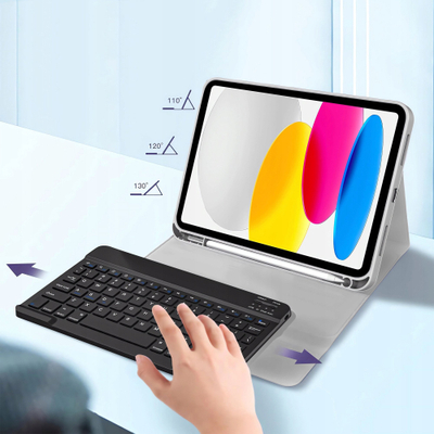 Mbrojtëse me tastierë Tech-protect Smartcase Pen Keyboard për iPad 10.9" 2022, Bluetooth, gri