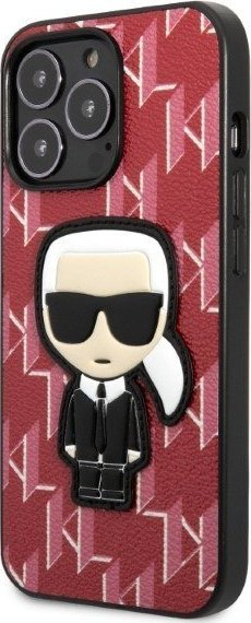 Mbrotëse telefoni Karl Lagerfeld KLHCP13XPMNIKPI, për iPhone 13 Pro Max 6.7", hardcase, e kuqe