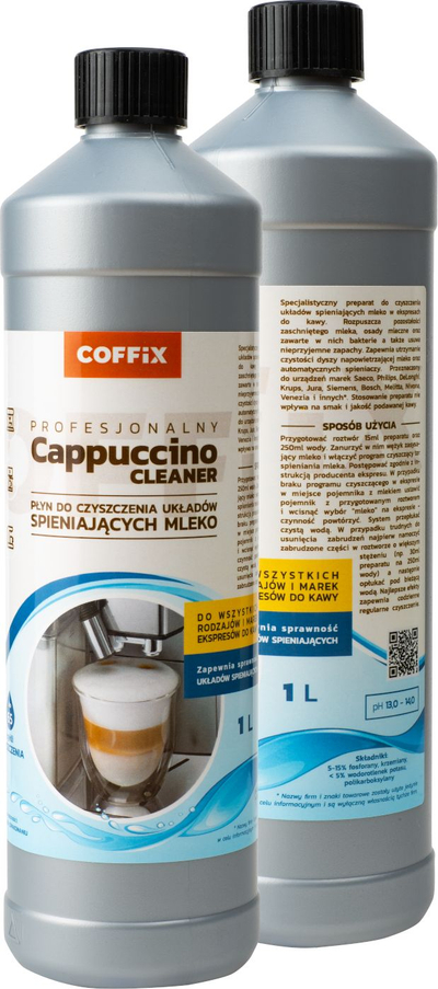 Lëng pastrues Coffix Milk System Cleaning Fluid, 1000ml, për sistem qumështi, transparent