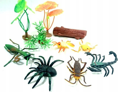 Set lodrash Insect World 2237AB, figura insektesh plastike, shumëngjyrëshe