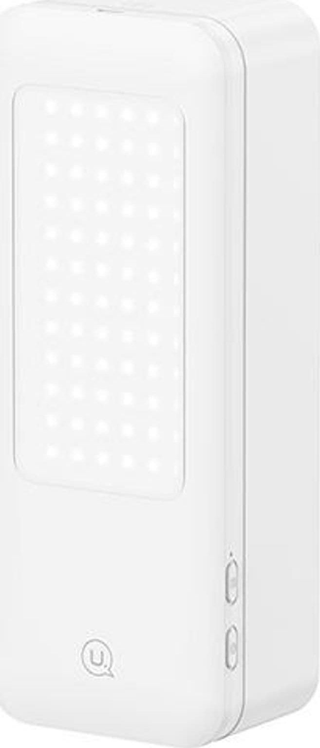 Mbajtëse telefoni Usams ZB26501, multifunksionale, me llambë LED, e bardhë
