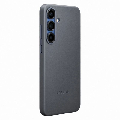 Mbulesë telefoni Samsung Kindsuit Galaxy S25+, lëkurë sintetike, gri e erët