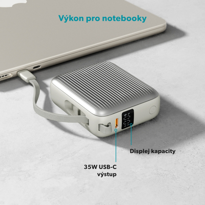 Power Bank Epico UltraPack EP19, 10000mAh, 35W USB-C, e hirtë