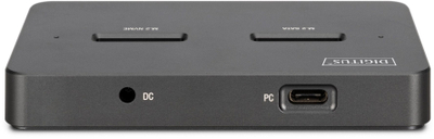 Doking stacion Digitus DA-71142, M.2 NVMe dhe M.2 SATA, USB C, gri