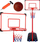 Set basketbolli me kosh rregullues, top dhe pompë, shumëngjyrësh