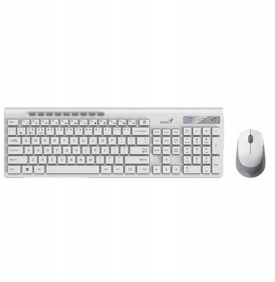 Set tastierë dhe mi Genius SlimStar 8230, wireless, 1200 DPI, i bardhë