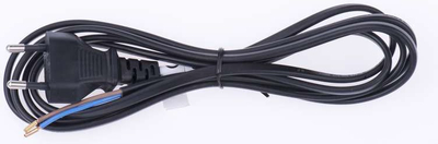 Kabllo lidhëse Emos H03VVH2 F, 2 x 0.75mm, 5m, e zezë