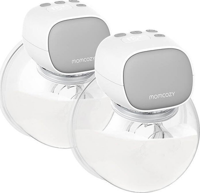 Pompa gjiri Momcozy S9 Pro Double, pa duar, me ekran LED, e bardhë