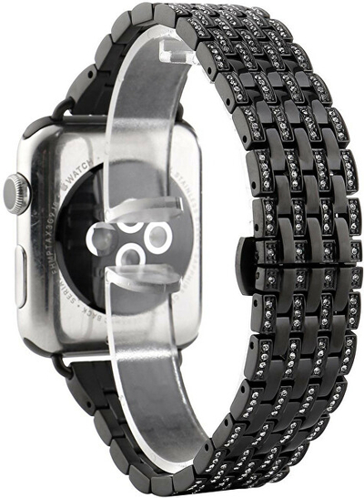 Rrip ore 4wrist hWR719, për Apple Watch 38/40/41 mm, i zi