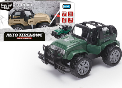 Makina lodër off-road me pult Artyk, 1:18, 19cm, jeshile