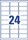 Etiketa adrese Avery Zweckform L7159-100, 63.5 x 33.9 mm, 2400 copë, të bardha