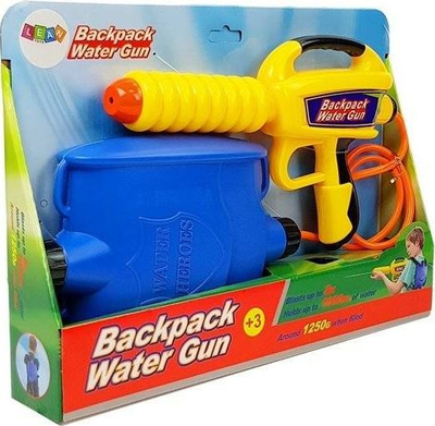 Pistoletë uji Lean Sport Water Gun with Tank, me rezervuar shpine, verdhë blu