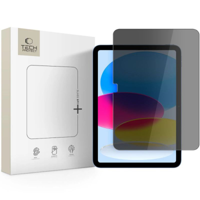 Заштитно стакло Tech-Protect Glass Spy+, iPad 10.9" 2022 11" 2025, приватност, црно