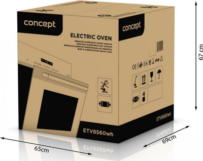 Furrë Concept ETV8560WH, e bardhë