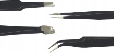Set pincash të holla metalike ESD MAR POL M66799, 9 copë, të zeza