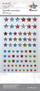 Yje dekorativë ngjitës Titanum Crystal Stars, set me 84 copë, shumëngjyrëshe