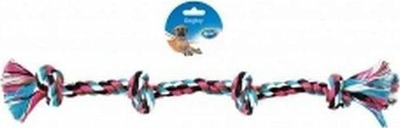 Litar loje për qen Duvo+ Toy Rope, 4 nyje, 55cm, me shumë ngjyra