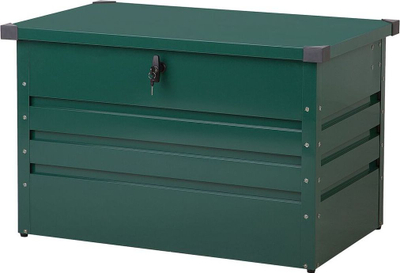 Kuti depozitimi kopshti Beliani CEBROSA, metal, 100 cm, jeshile e errët