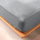 Çarçaf fitted Douceur d'intérieur, 90x190 cm, pambuk organik, gri