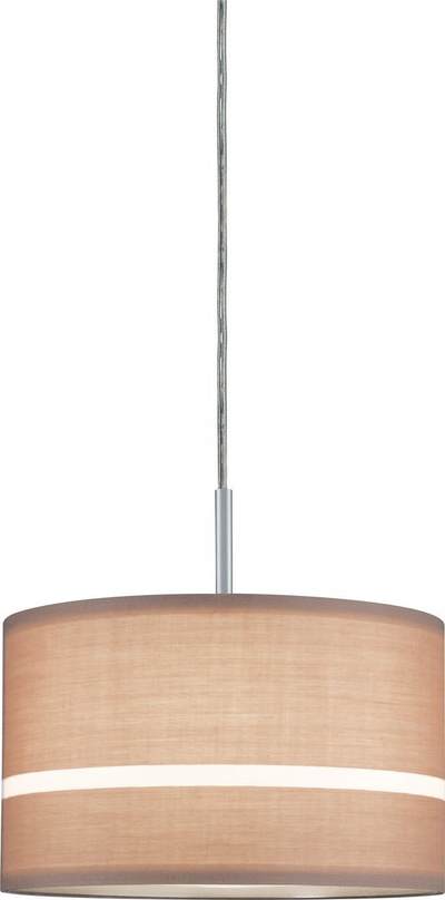 Kapak lampe Paulmann Tessa, Ø26 cm, tekstil, karamel me vija të bardha