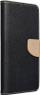 Këllëf portofol Fancy për Samsung Galaxy A32 5G, lëkurë eko, me mbajtëse, i zi gold