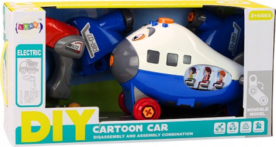 Lodër aeroplan DIY për fëmijë, 32cm, i kaltër