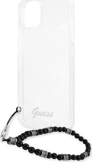 Mbulesë telefoni Guess GUHCP13MKPSBK për iPhone 13 6.1", hardcase transparente, Black Pearl