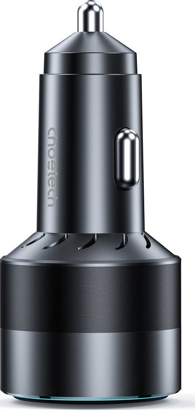 Полнач за автомобил Choetech TC0011, 130W, 2x USB C USB A, црн