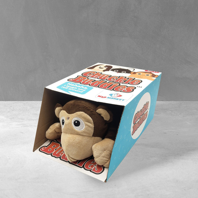 Lodër pelushi interaktive Thumbs Up Crazy Monkey Chuckle Buddie, 12 cm, kafe