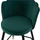 Stol velvet + metal 50×50×90 cm (HM8736.03), gjelbër