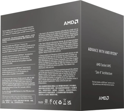 Procesor desktop AMD Ryzen 7 8700F, 8 bërthama 16 fije, 5.0 GHz Max Boost, PCIe 4.0