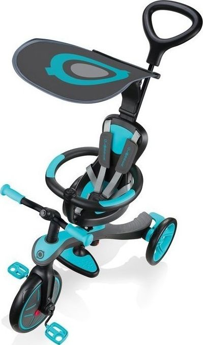 Tricikel Globber Trike Explorer 4 in 1, multifunksional, për fëmijë, gri