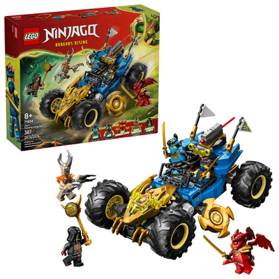 Set LEGO NINJAGO Jay's Transforming Car, 5 minifigura, shumëngjyrësh
