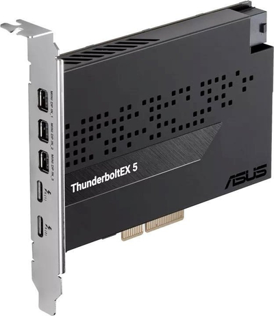 Kartë zgjeruese Asus ThunderboltEX 5, PCIe 4.0, Thunderbolt 5, e zezë