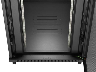 Kabinet rrjeti Lanberg RACK në këmbë 19" 22U, 800x1200, me derë me vrima, i zi