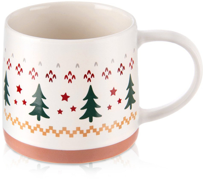 Filxhan porcelani Orion Winter, 400ml, motiv dimëror, i bardhë