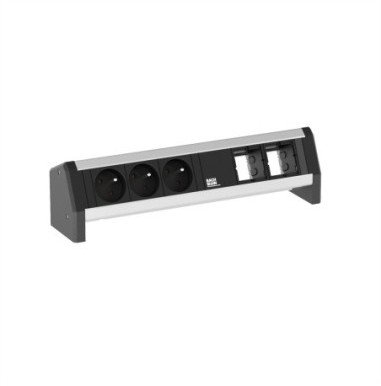 Shirit rryme Bachmann DESK, 3 priza, 230V, i zi