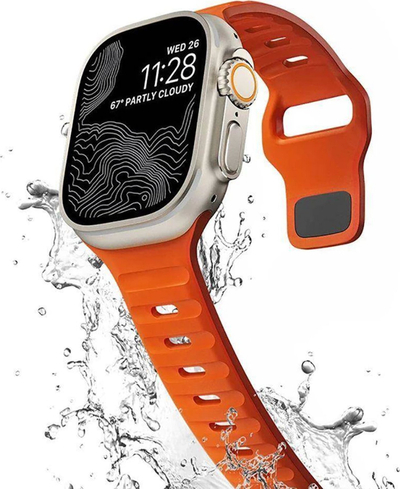 Rrip ore Apple Tech-Protect Iconband Line, për Apple Watch Series 4 5 6, TPU sportiv, blu e errët