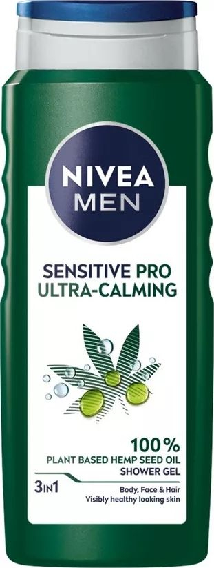 Xhel dushi Nivea Men Sensitive Pro Ultra Calming, 3 në 1, 500 ml, jeshil