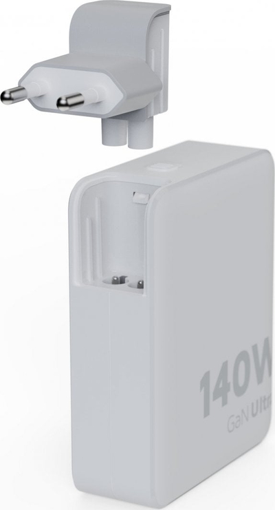 Karikues udhëtimi Xtorm GaN Ultra 140W, 3x USB C PD, USB A, i bardhë