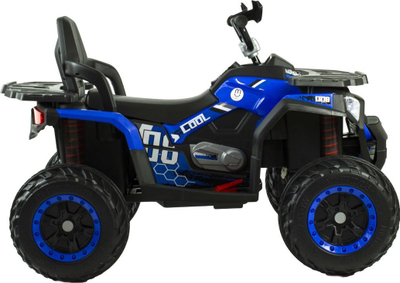 Quad elektrik për kalamaj 4x4, me telekomandë, LED, Bluetooth, blu me zi