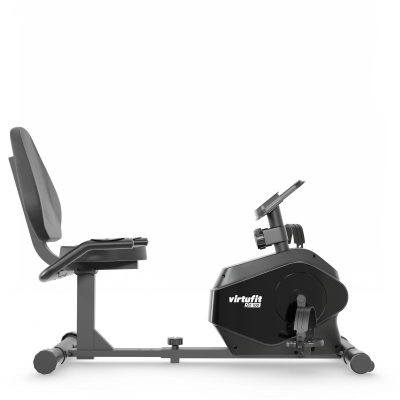 Biçikletë recumbent VirtuFit RB 1.0, me ekran, me rezistencë që e rregullon vetë, ngjyrë e zezë